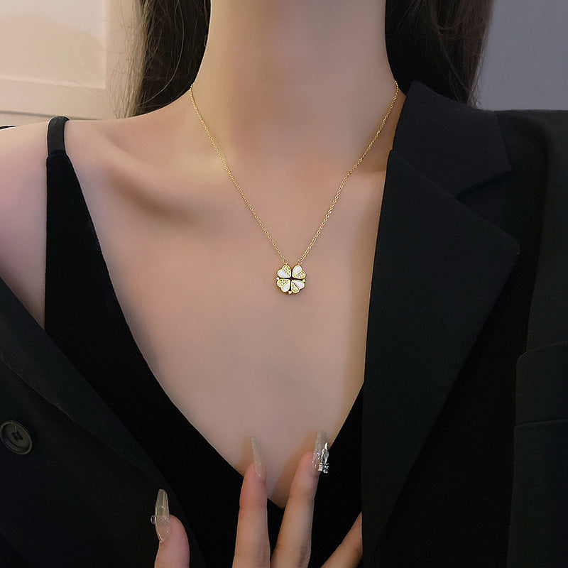 Luxury Four Leaf Clover Pendant Necklace