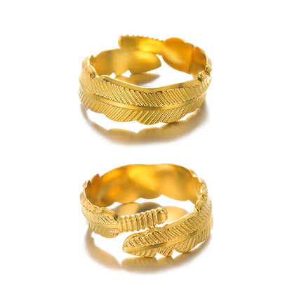 Geometry Pattern Hollow Adjustable Ring