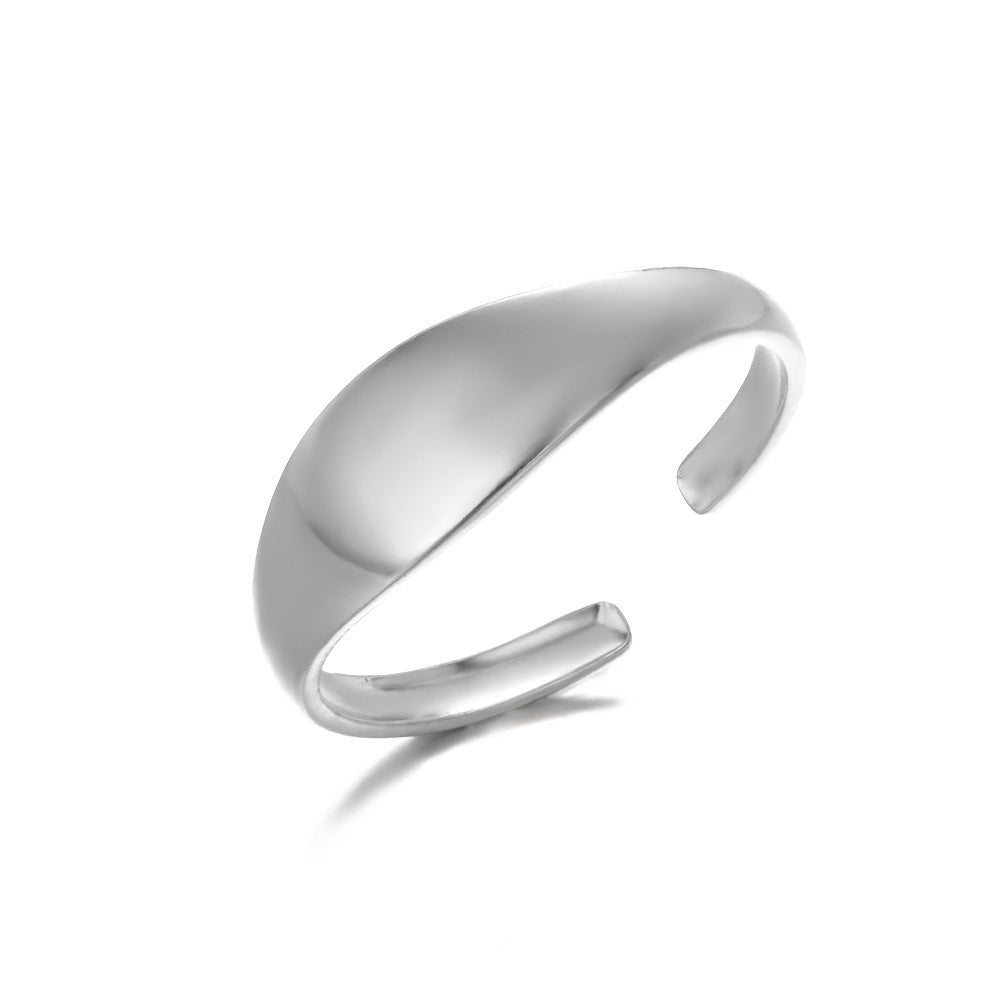 Geometry Pattern Hollow Adjustable Ring