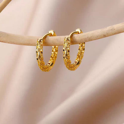 18K Gold Light Luxury Earrings