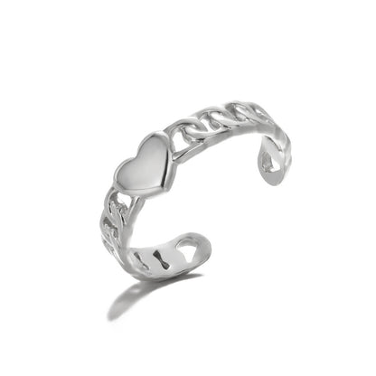 Geometry Pattern Hollow Adjustable Ring