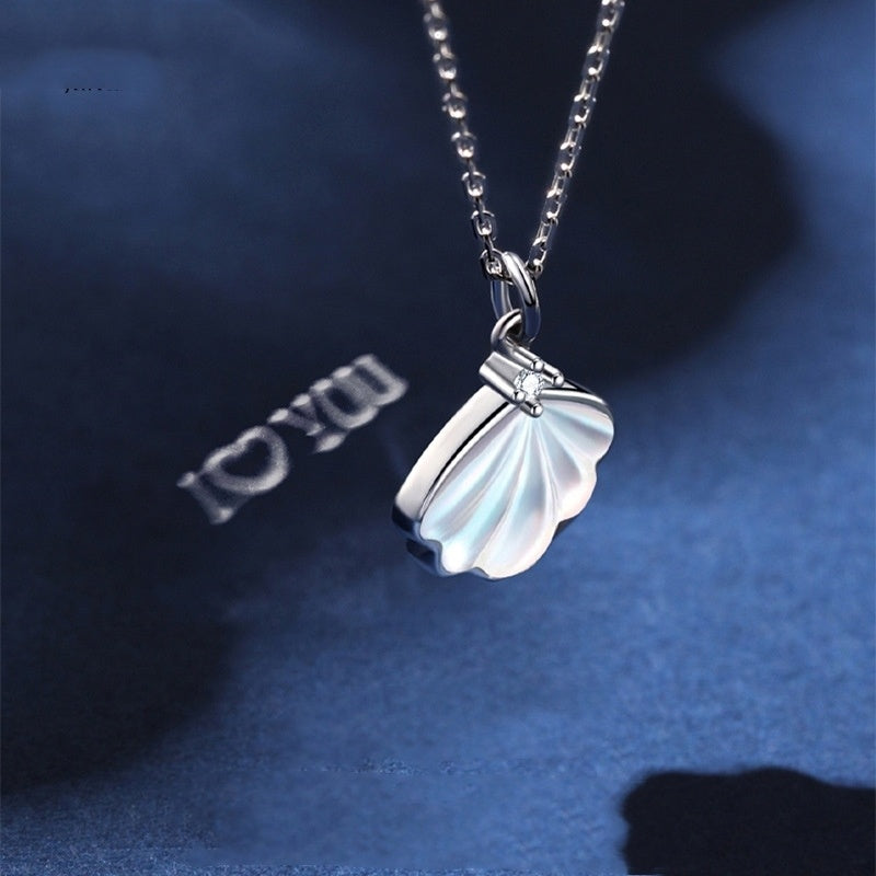 Sterling Silver Projection Shell Fritillary Necklace