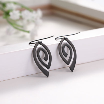 Stainless Steel Vortex Pattern Earrings