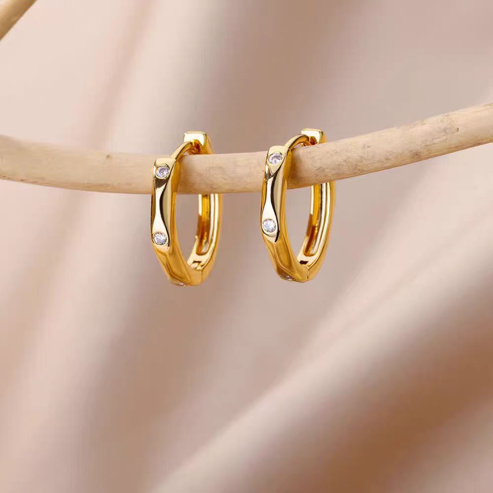 18K Gold Light Luxury Earrings