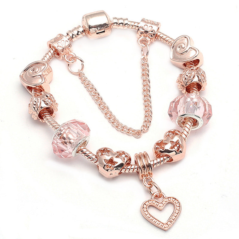 Fashion Love Geometric Rose Gold Bracelet