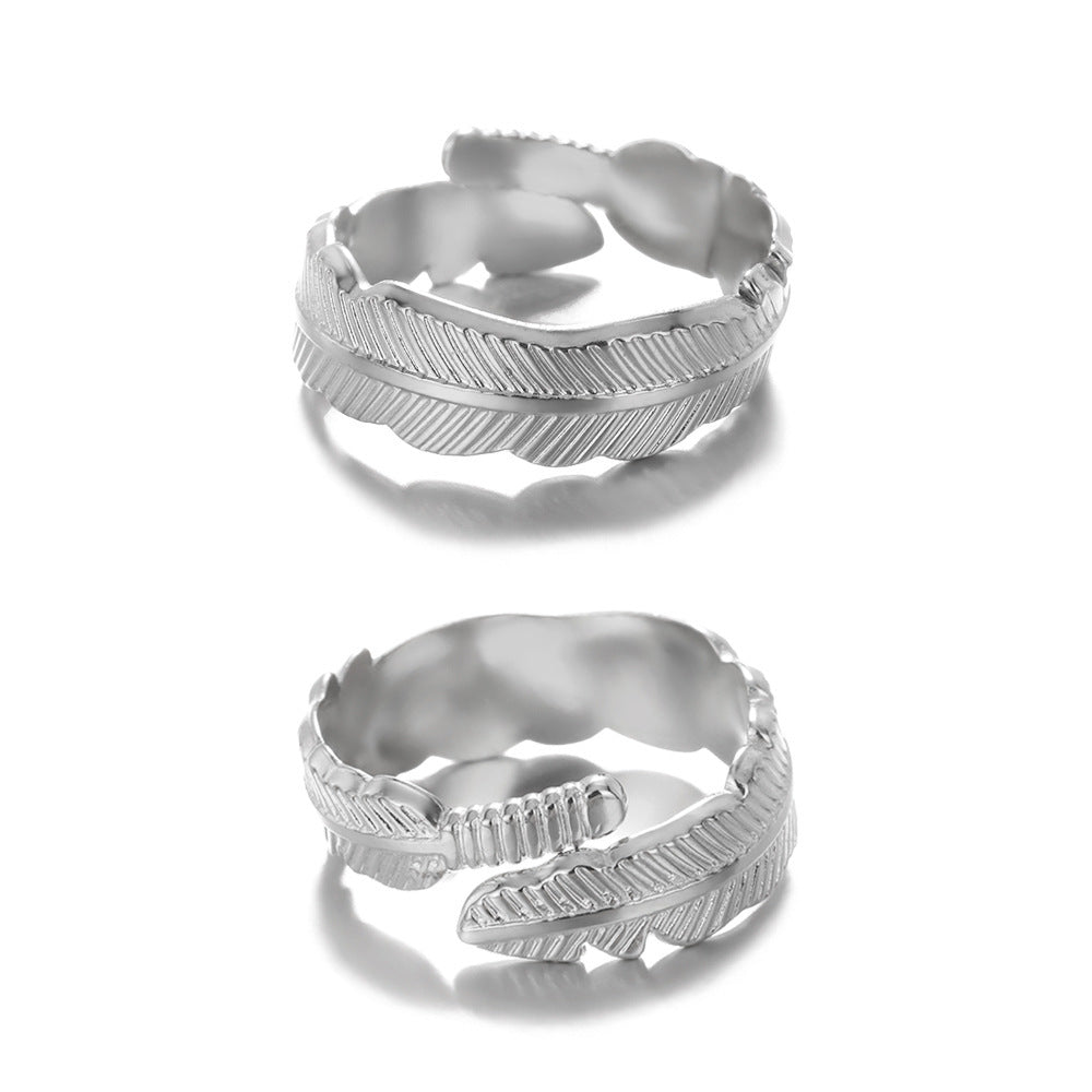 Geometry Pattern Hollow Adjustable Ring