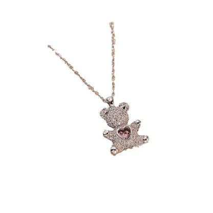 Love Heart Bear Necklace