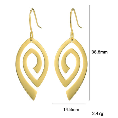 Stainless Steel Vortex Pattern Earrings