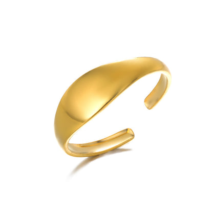 Geometry Pattern Hollow Adjustable Ring