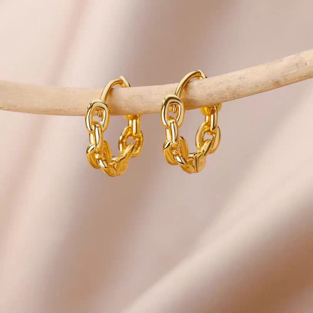 18K Gold Light Luxury Earrings