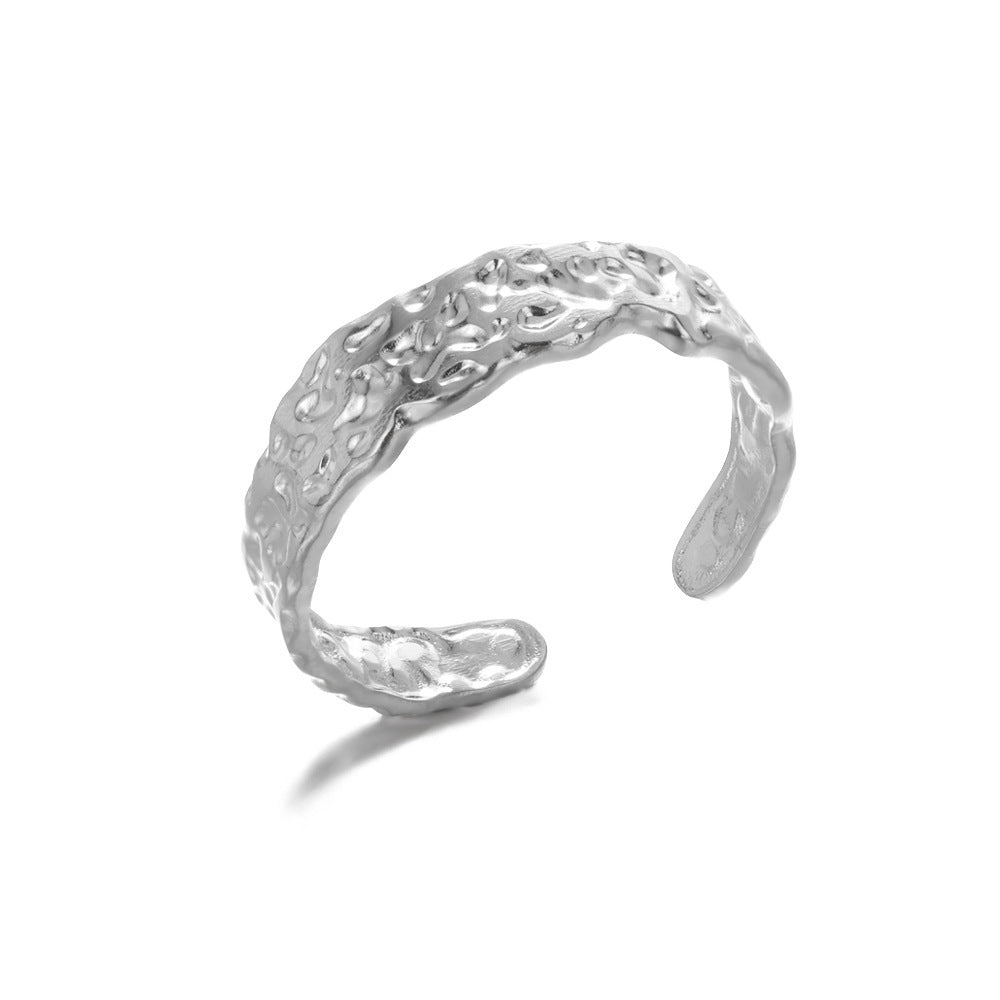 Geometry Pattern Hollow Adjustable Ring